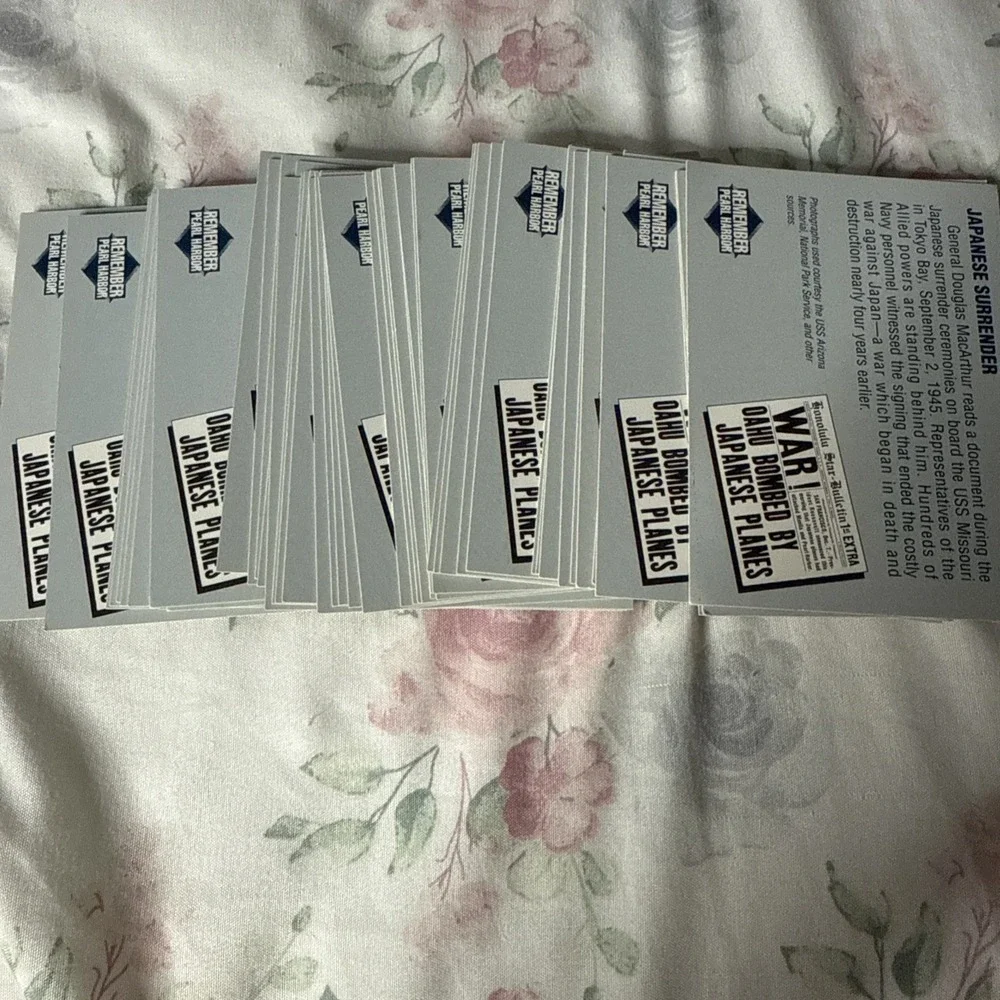 Remember Pearl Harbor 50th Anniversary 50-Card Base‎ Set (Tuff Stuff, 1991) WWII